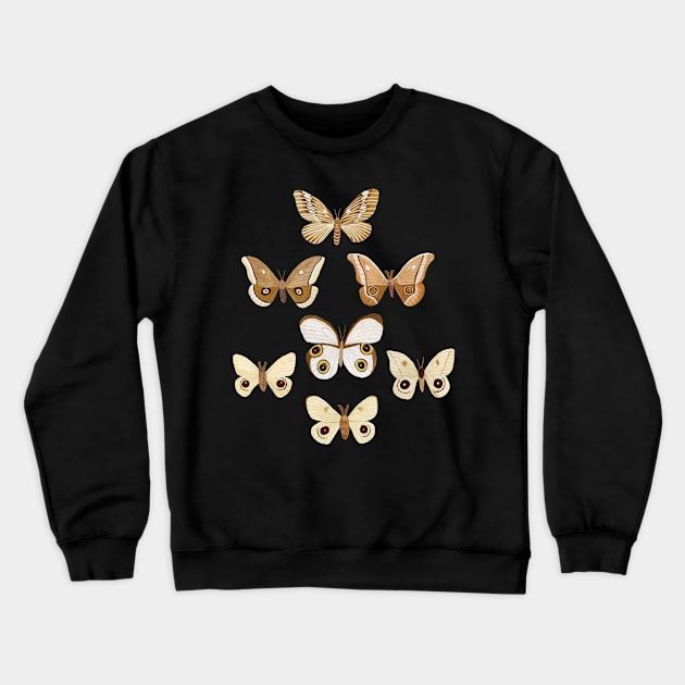 Pale Moths Crewneck Sweatshirt by annyamarttinen